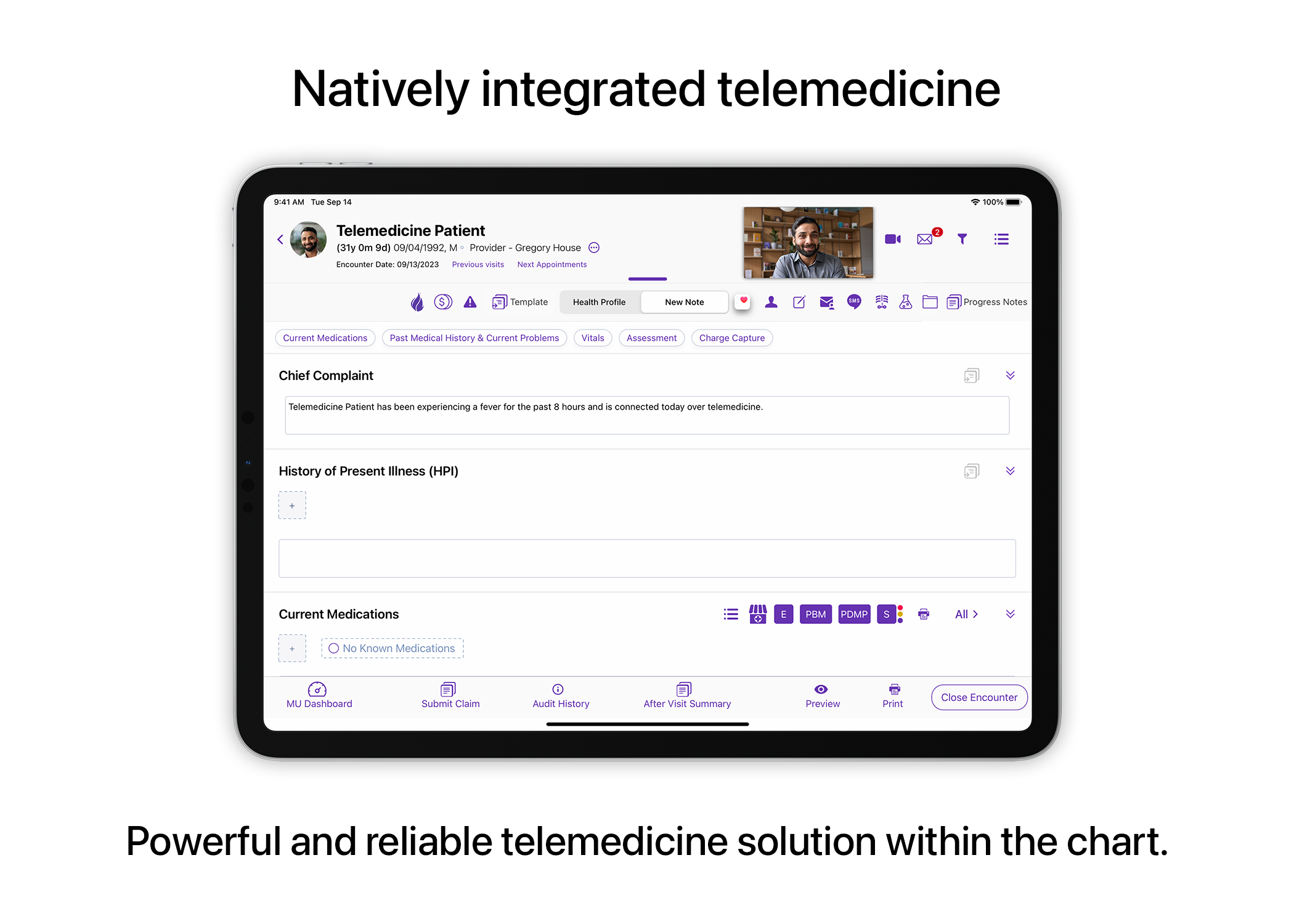 screenshot of Althea Smart EHR